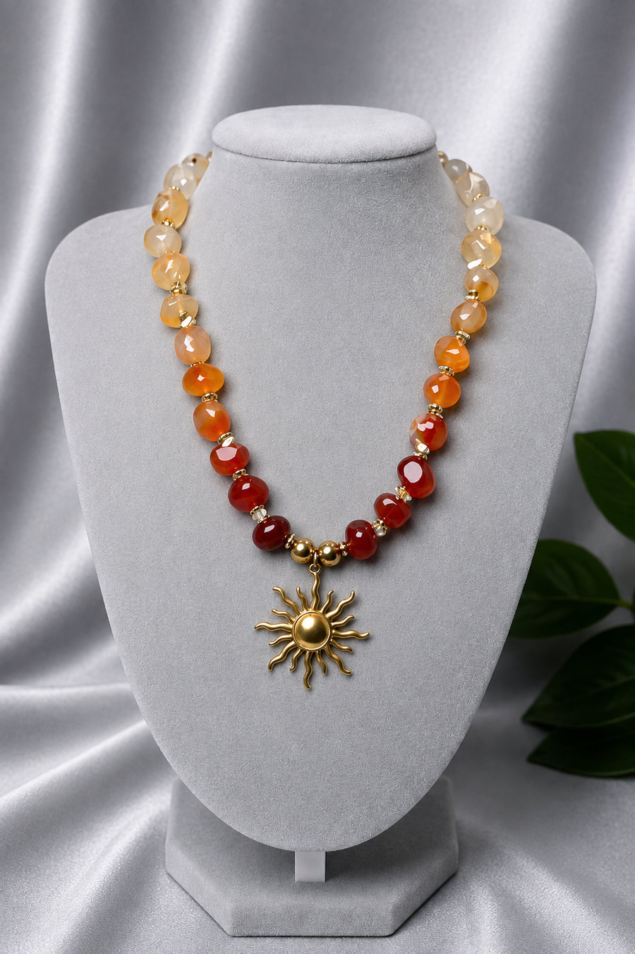 SOLARIS | Orange Agate Necklace