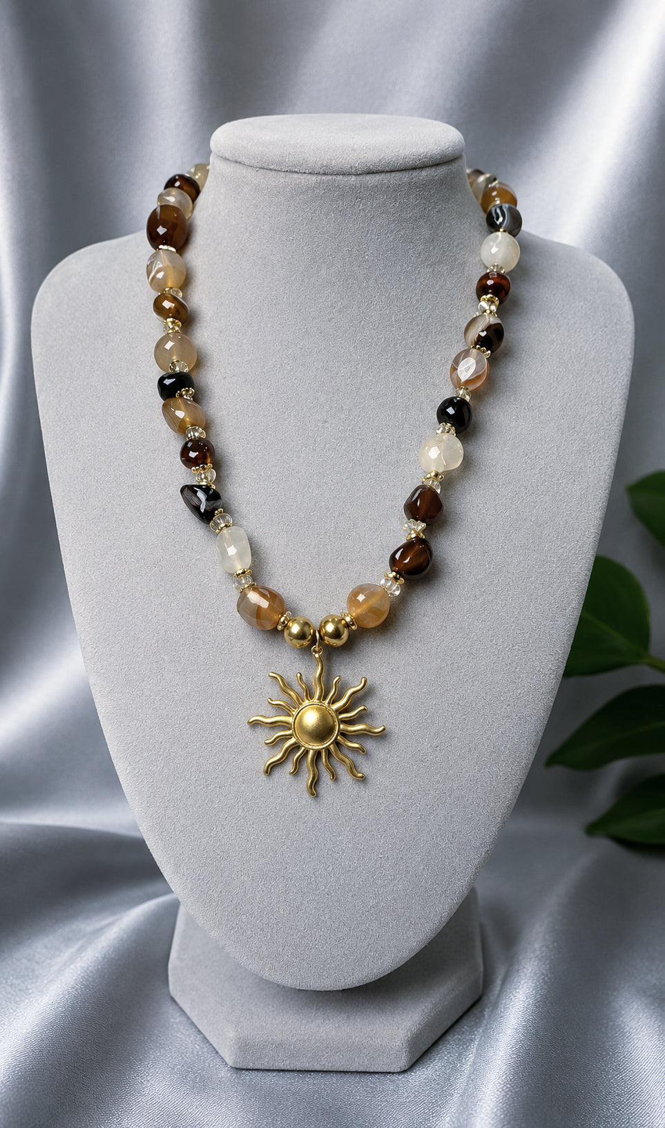 SOLARIS | Brown Agate Necklace