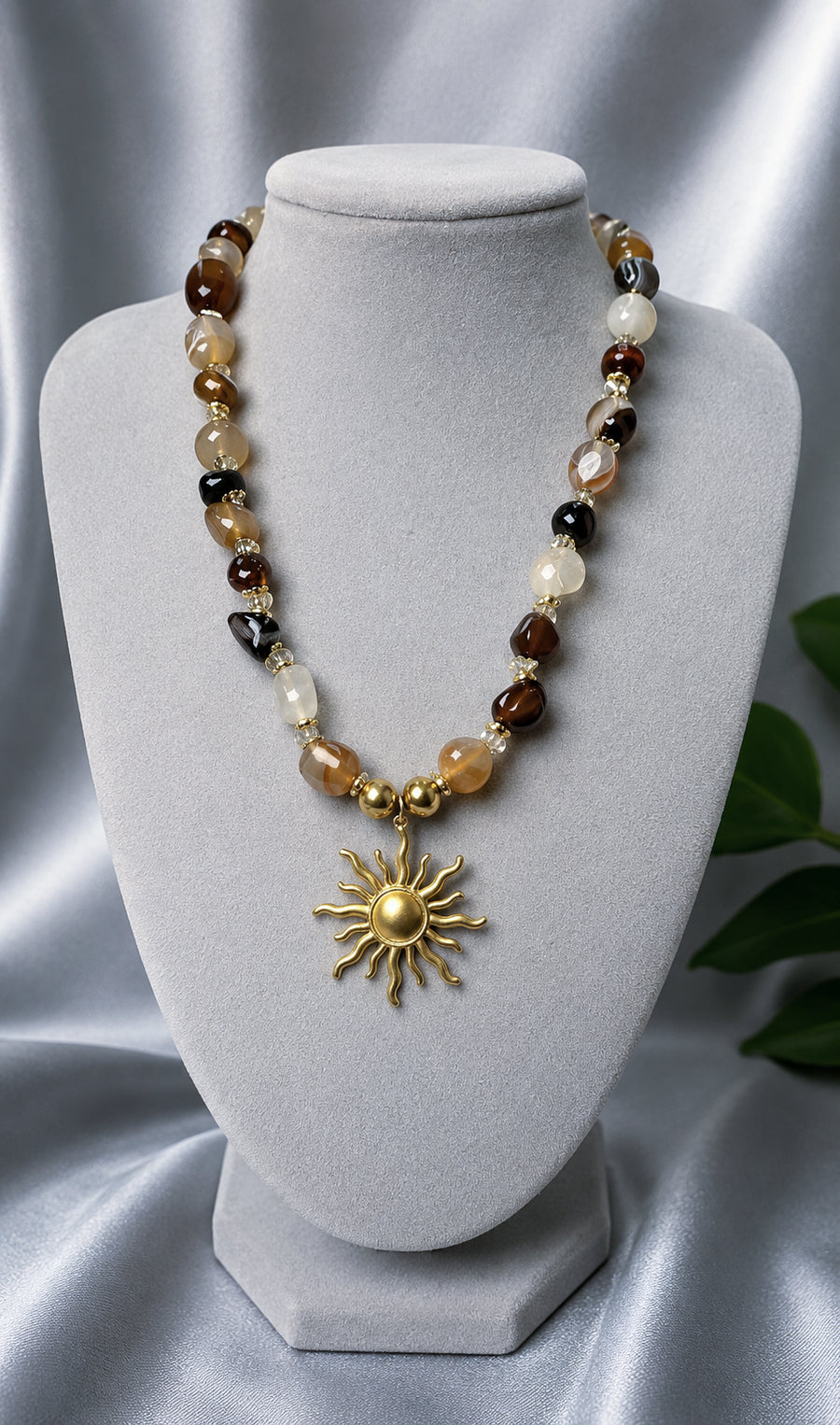 SOLARIS | Brown Agate Necklace